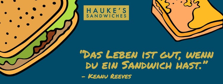 Navy Illustrated Sandwich Shop Facebook Cover