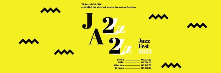 Yellow Zig Zag Jazz Music Festival Banner