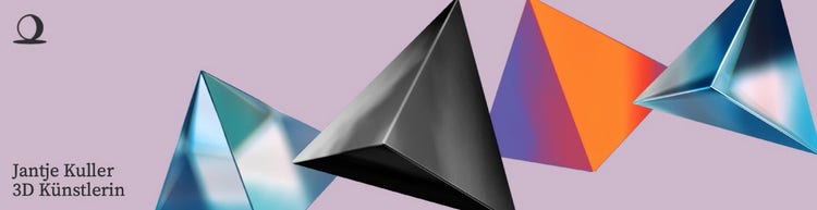 Colorful 3D Pyramids Modern LinkedIn Profile Cover
