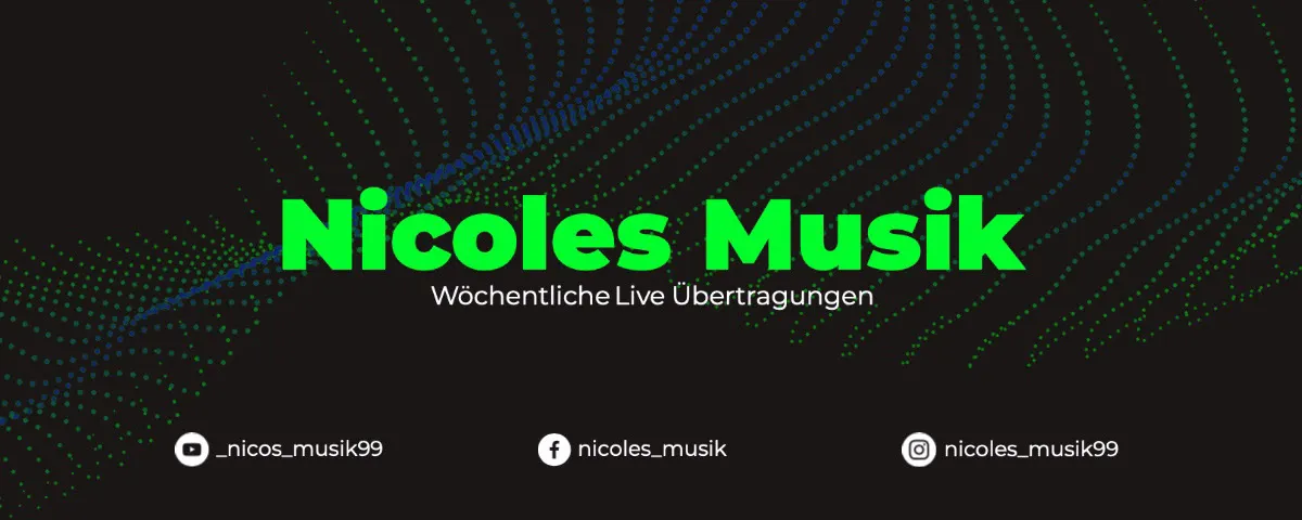Black and Neon-Green Music Vlog Soundwave Twitch Banner