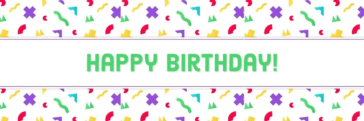 Colourful Abstract Frame Birthday Banner