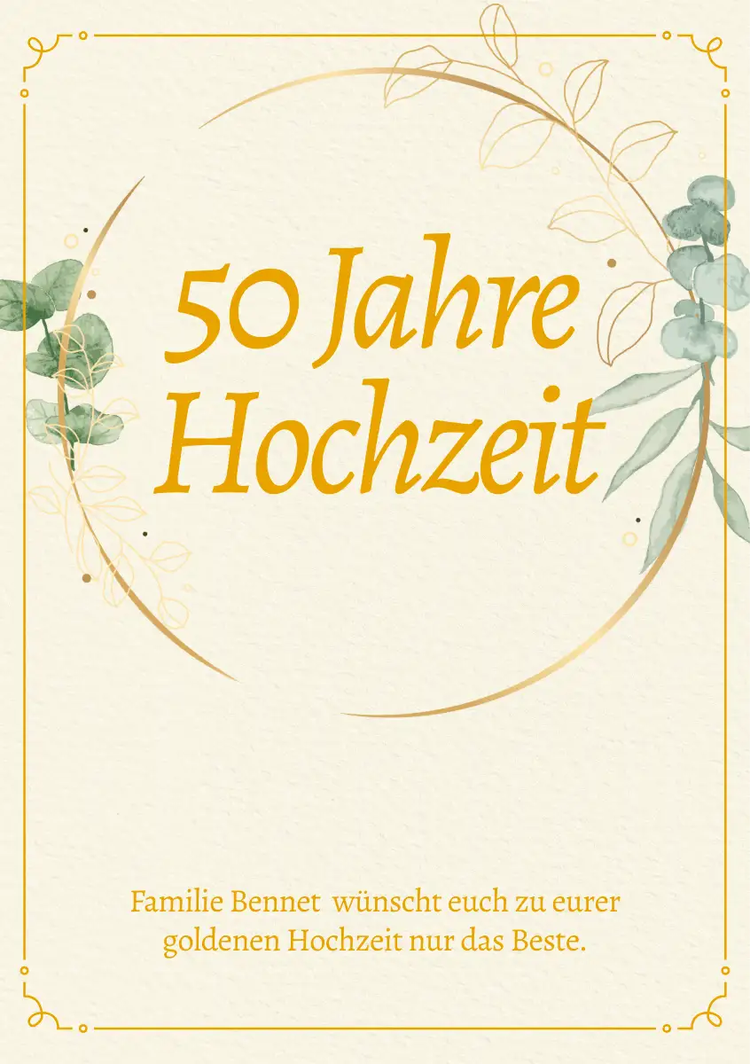 Karte Zur Goldenen Hochzeit Erstellen Adobe Express Karte Zur Goldenen Hochzeit Erstellen Adobe Express