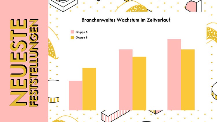 Yellow and Pink Business Bar Graph