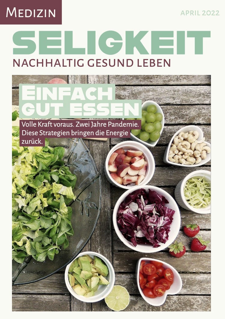 Green Organic Health Food Magazine cover