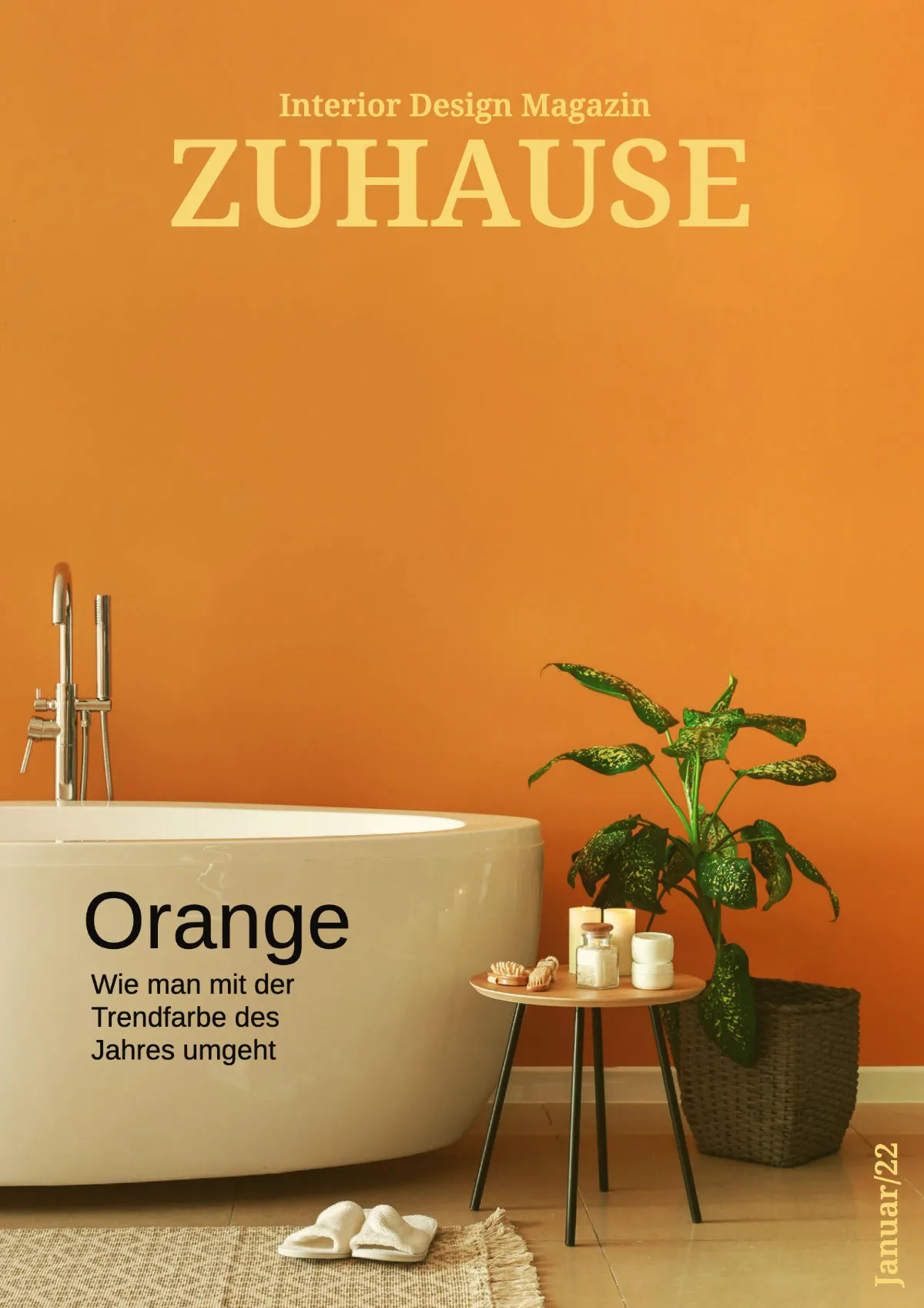 Orange Yellow Interior Design Magazine Cover
