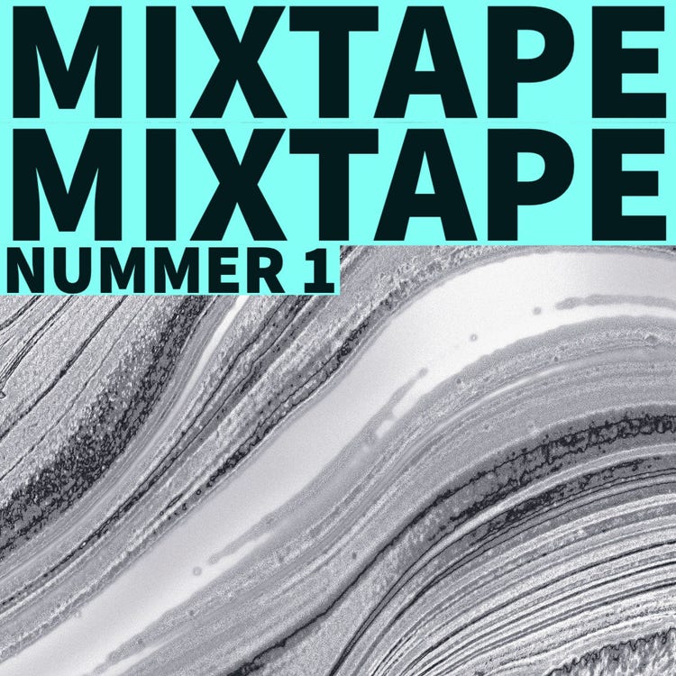 turquoise grey marble pattern Mixtape Cover