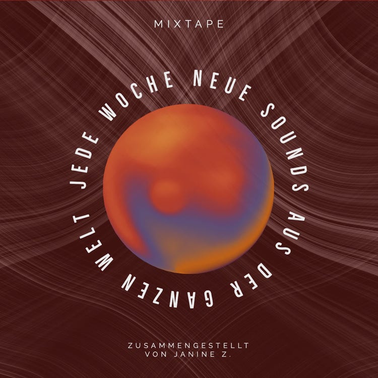 Orange Brown Graphic 3D Mixtape Playlist Cover