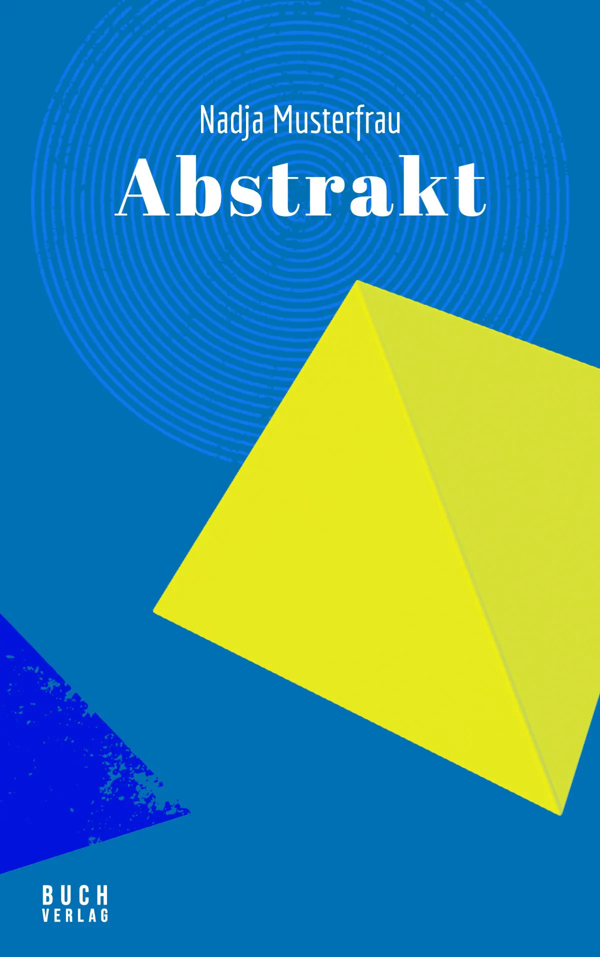 Blue Yellow Abstract Geometric Form Book Cover
