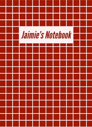 Red Grid Notebook Cover Notebook Cover