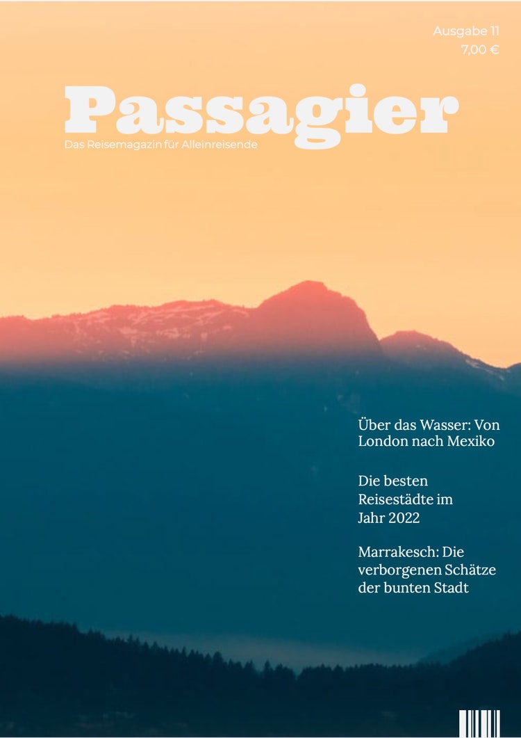 Travel and Lifestyle Magazine Cover