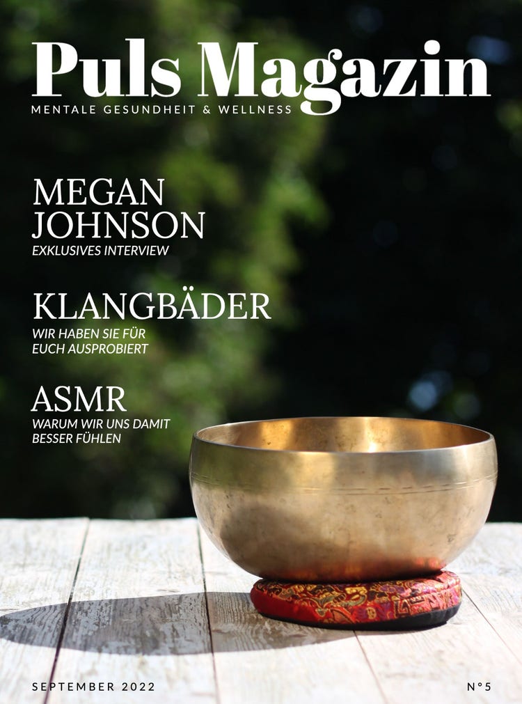 Green White Mental Health Wellness Magazine Cover