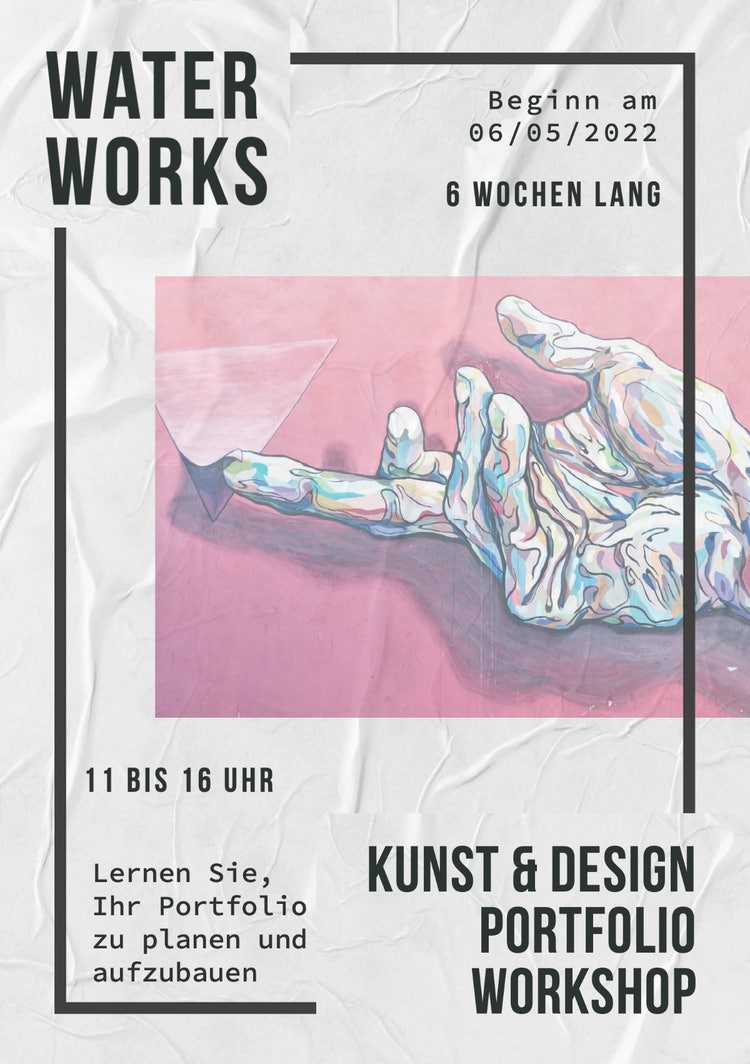 Paper texture Pink Art workshop event Flyer
