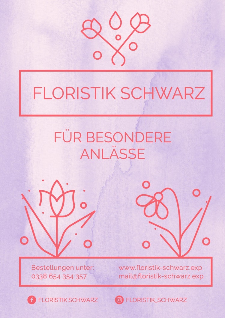 Red and Purple Florist Flyer