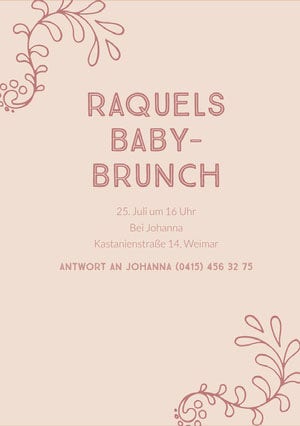 baby brunch baby shower invitations Einladung zur Babyparty