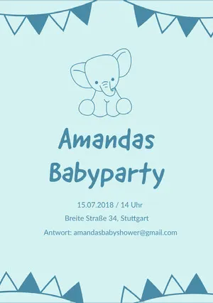baby elephant baby shower invitations  Einladung zur Babyparty