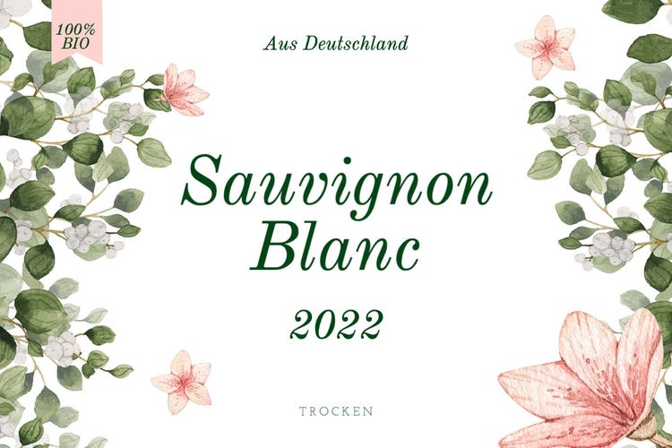 Green and Pink Classic Wine Label