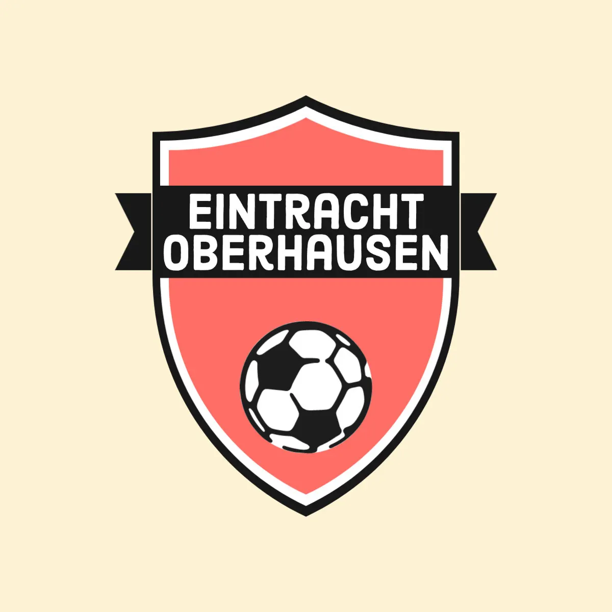 Red and Black Soccer Team Logo