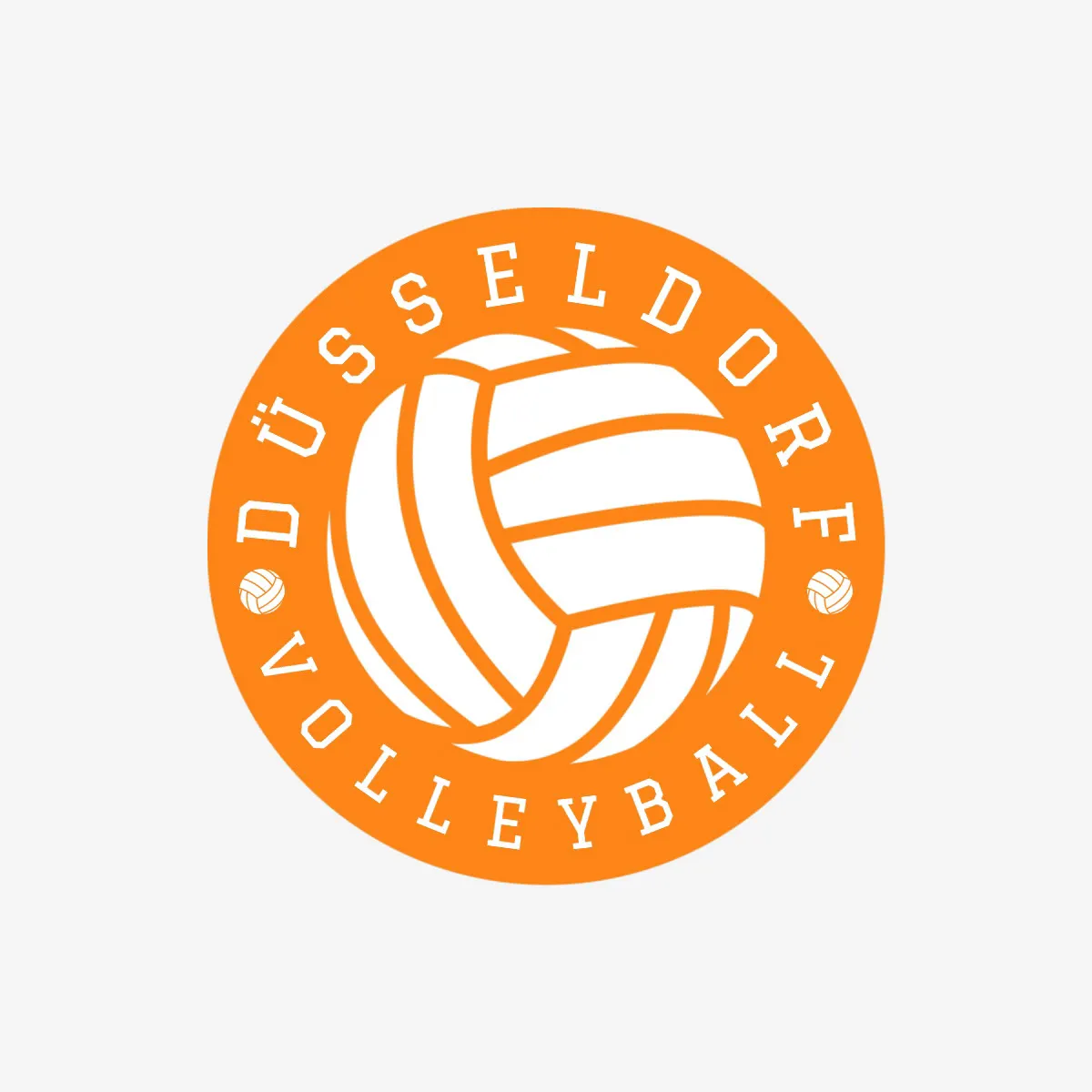 Orange Volleyball Team Logo