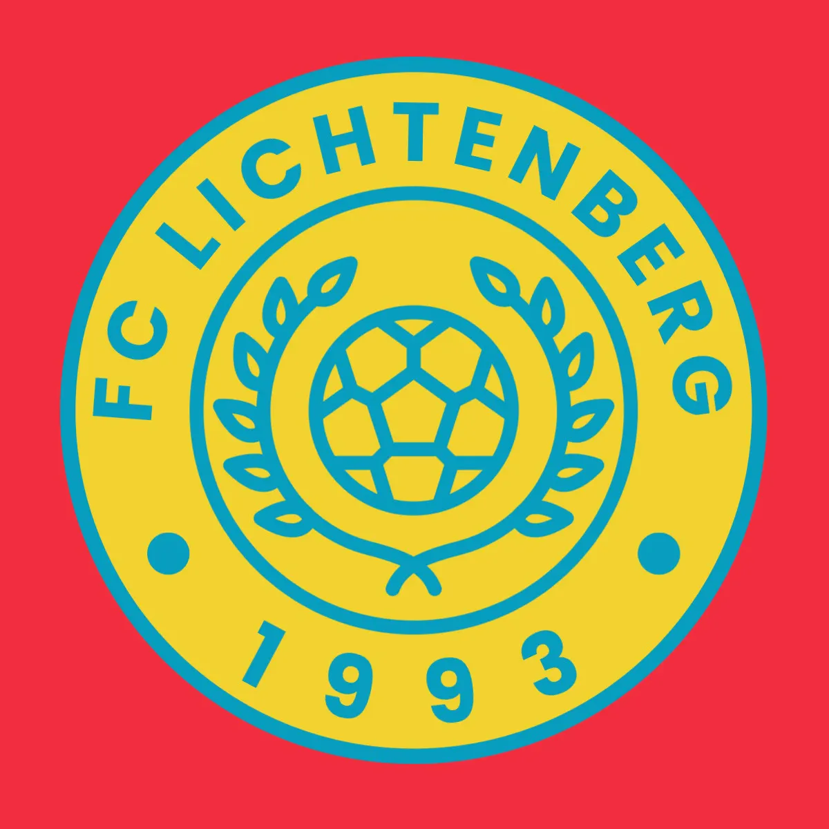 Red and Yellow Circle Soccer Logo
