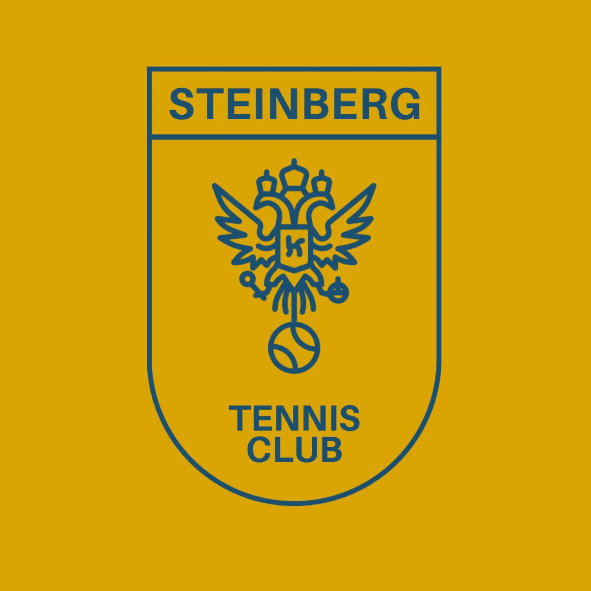 Orange Tennis Sports Team Logo