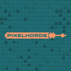 Green and Orange Pixel Tiles Animated Logo