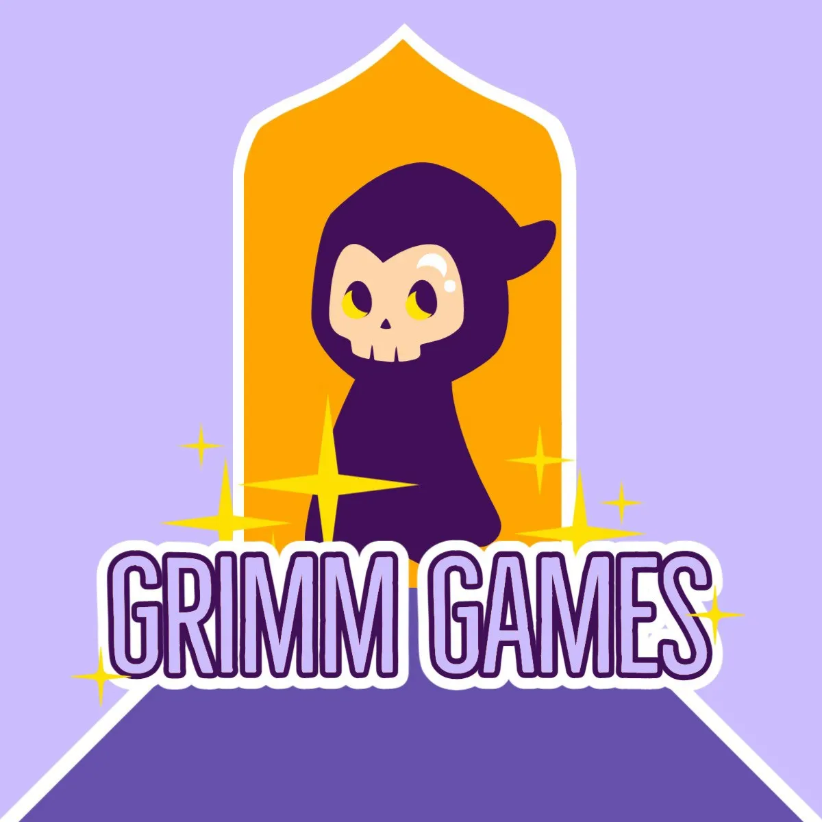 purple and orange gaming logo
