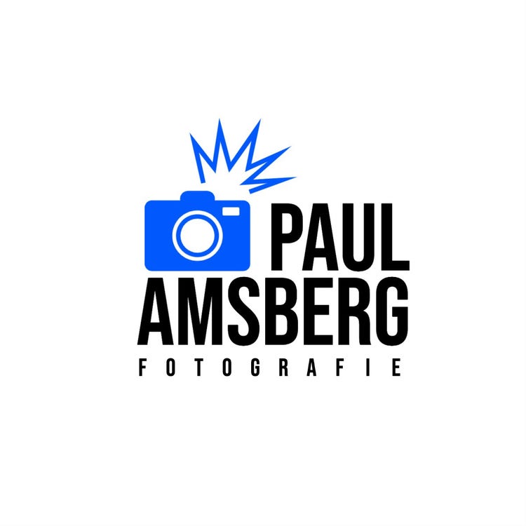 Black and Blue Bold Photographer Logo