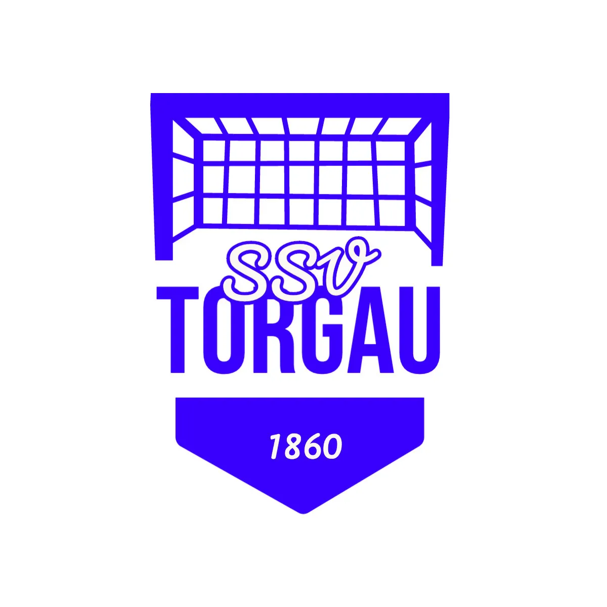 Blue Soccer Goal Logo