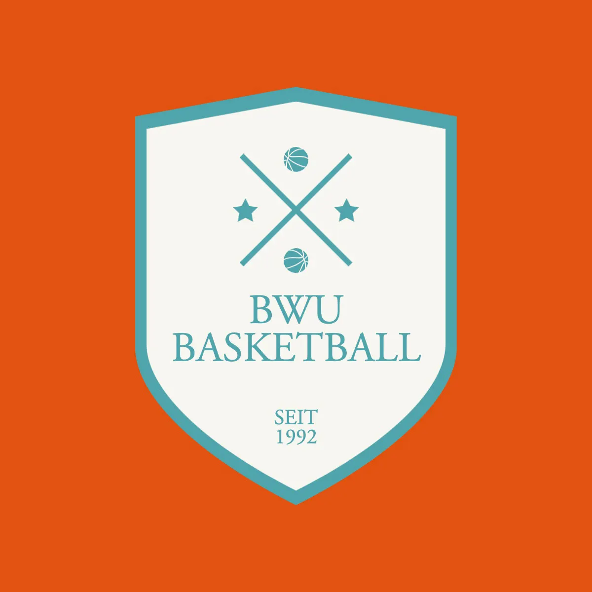 Red and Blue Basketball Team Logo