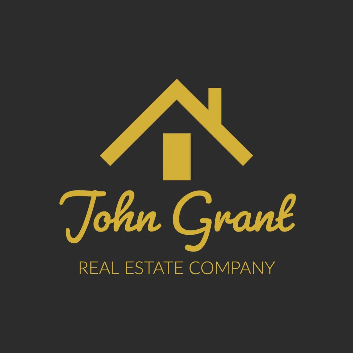 Black and Gold Luxury Real Estate Company Logo