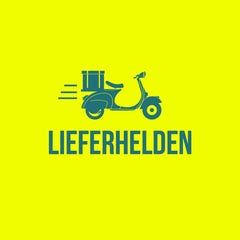 Bright yellow Food Delivery service Animated logo