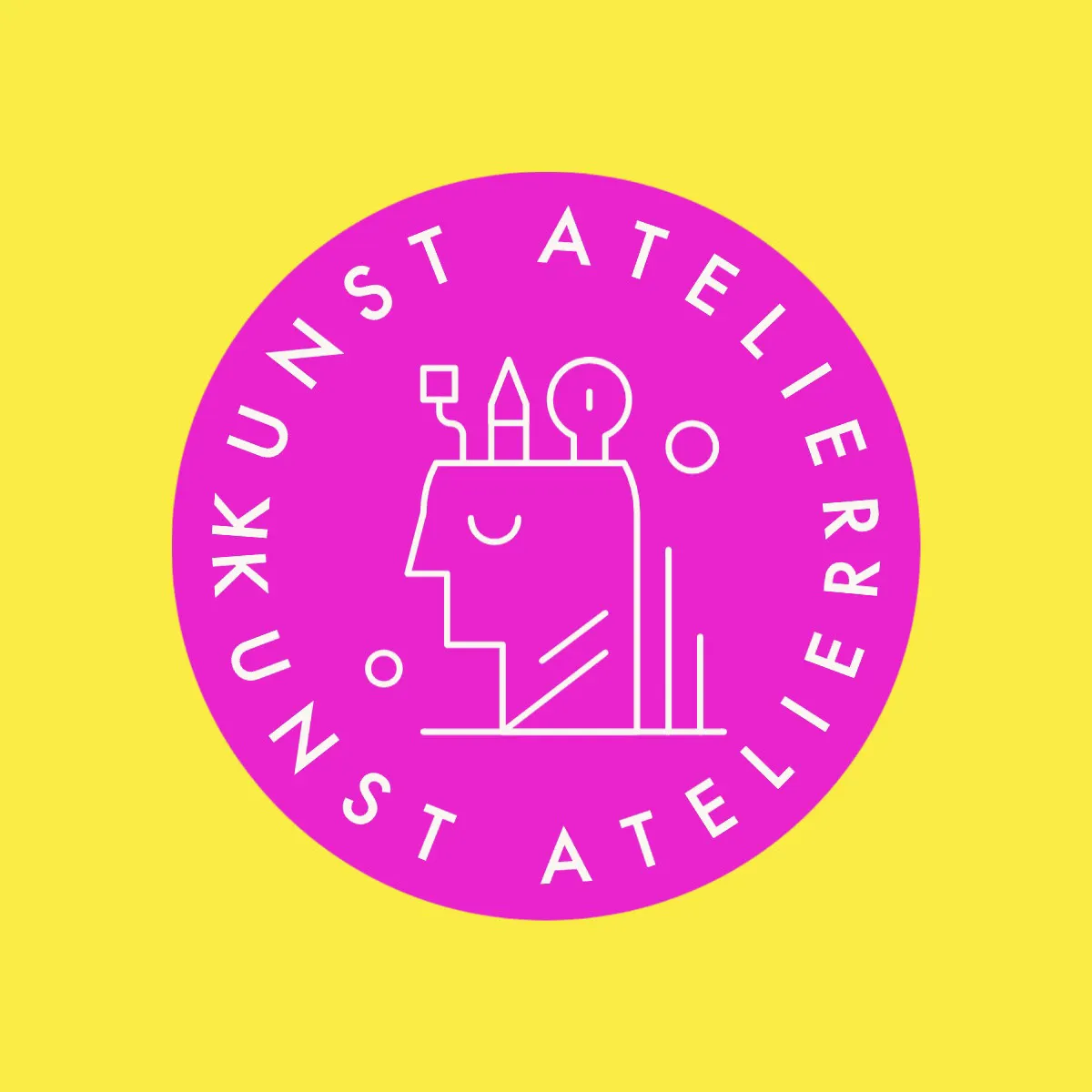Pink and Yellow Creative Arts Logo