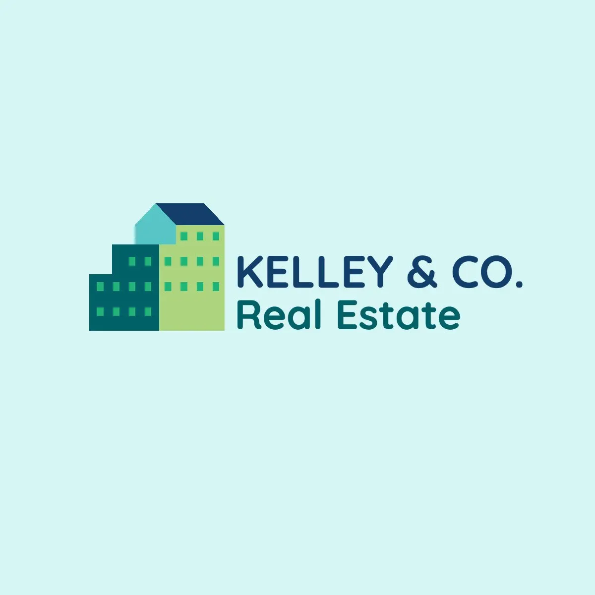 Blue & Green Real Estate Logo