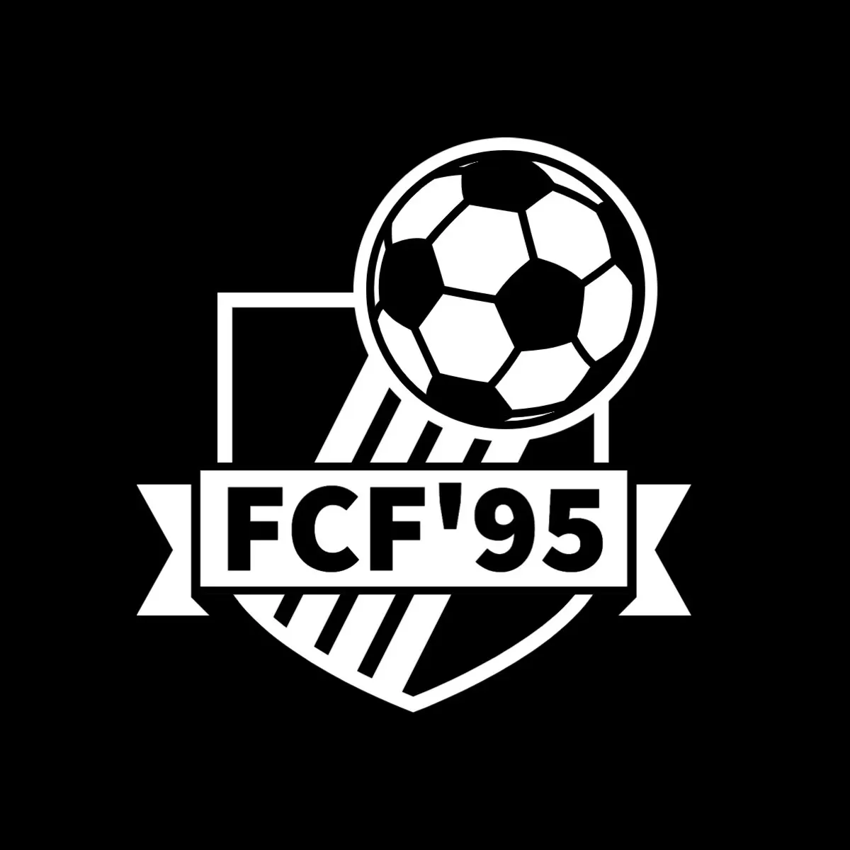 Black White Soccer Logo