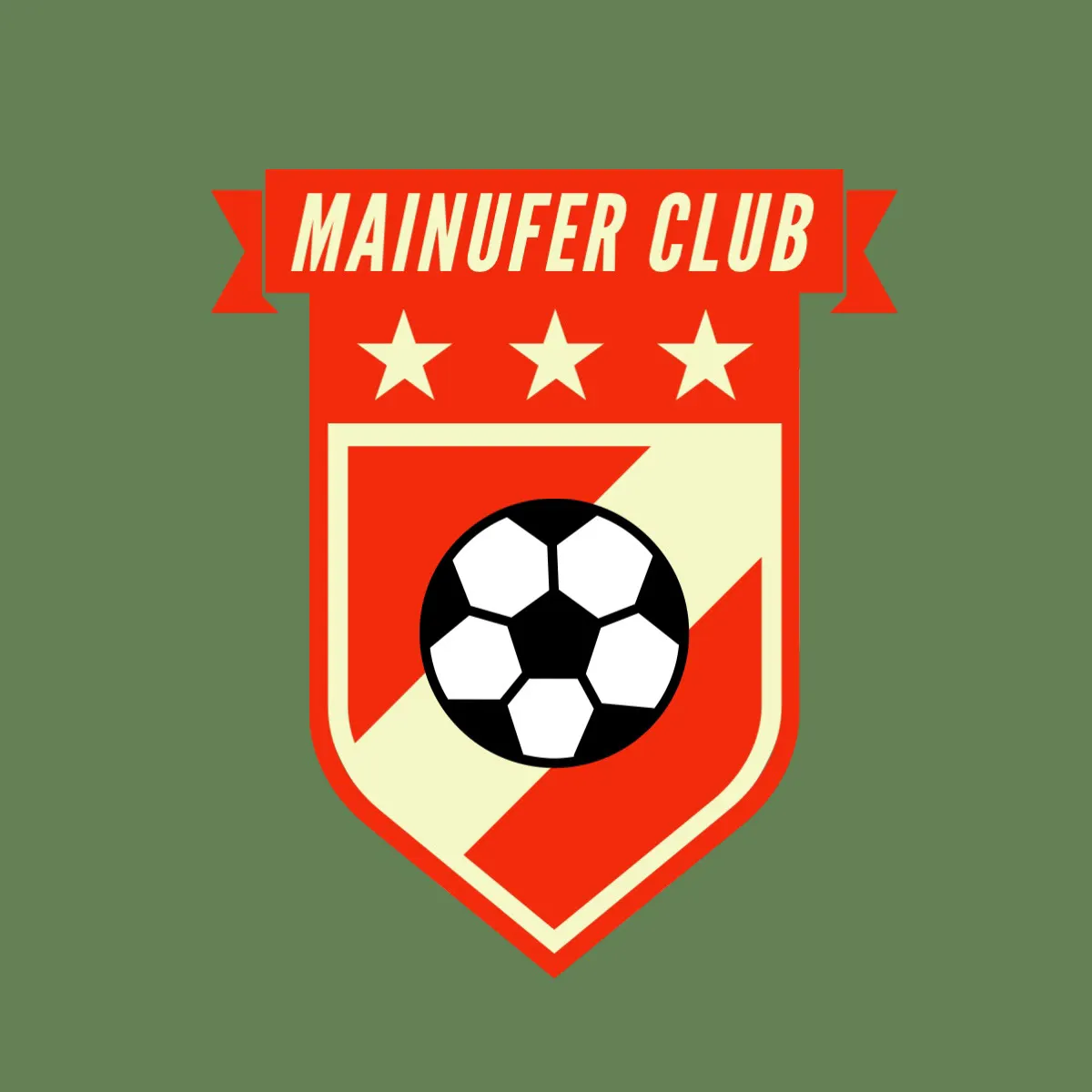 Green and Red Emblem Soccer Logo