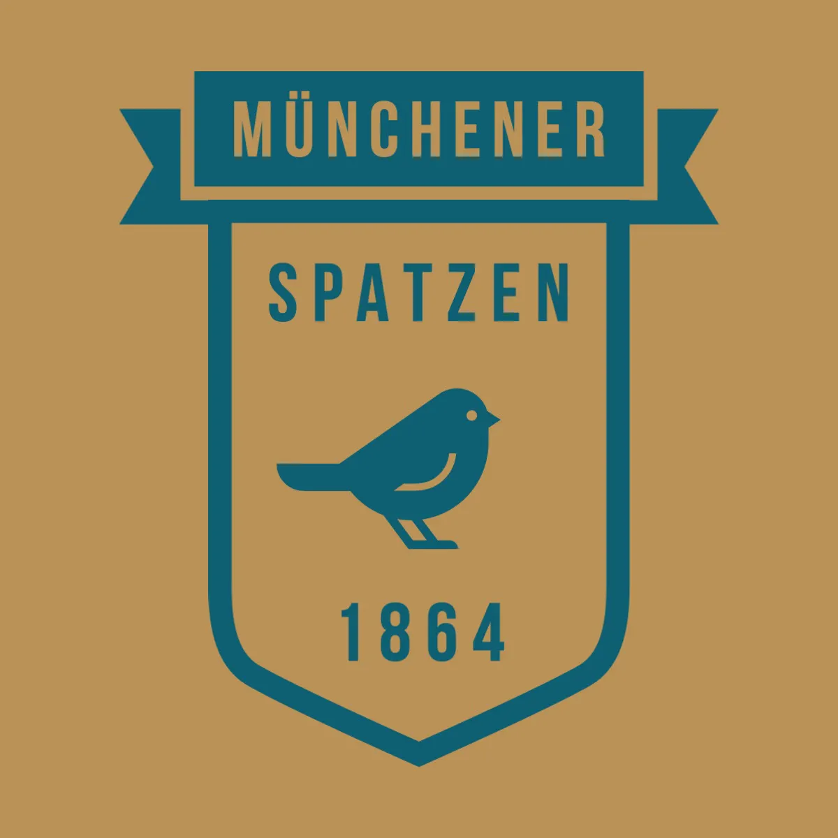 Brown and Blue Sparrows Sports Team Logo