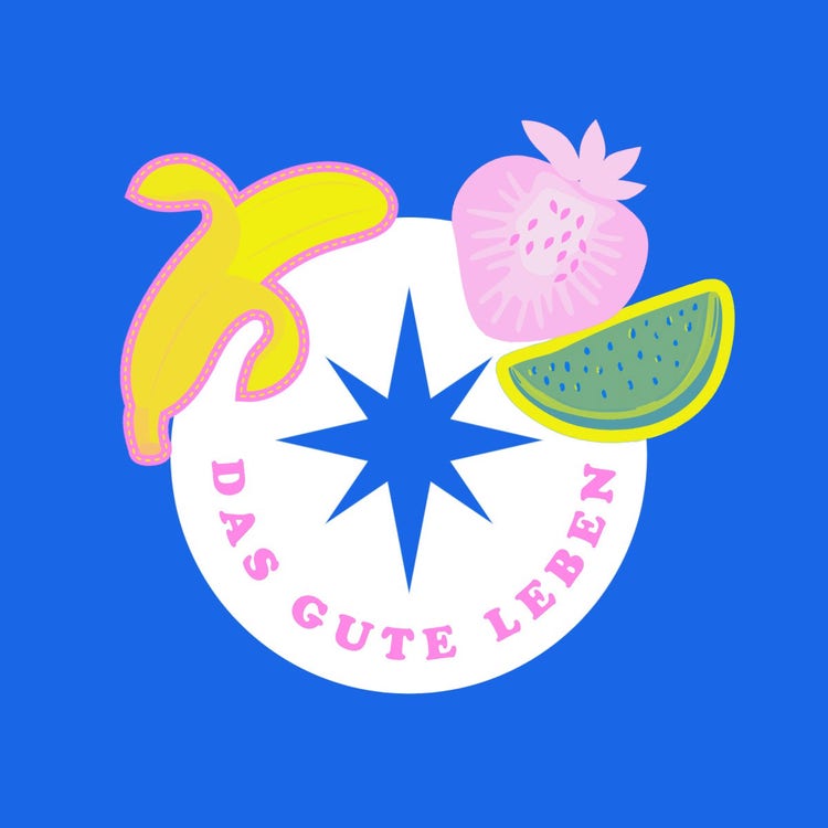Blue Yellow & Pink Fruits Positive Quote Sticker