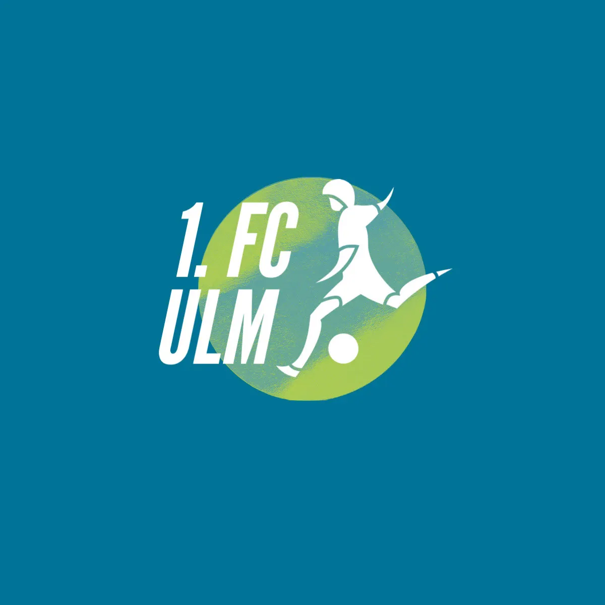 Blue and Green Gradient Soccer Team Logo
