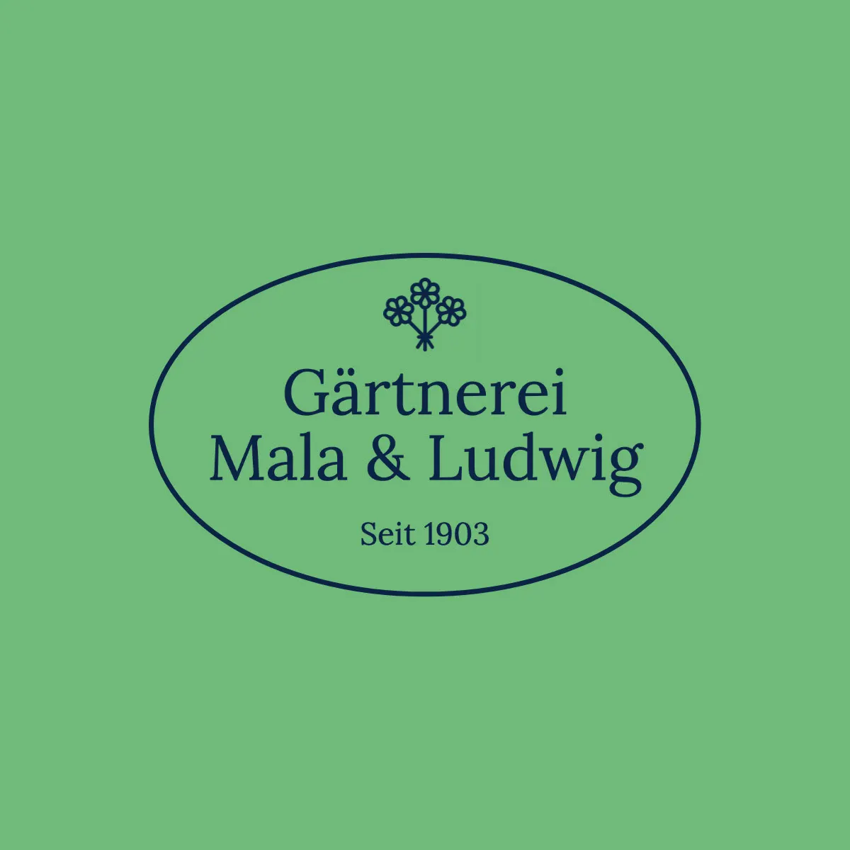 Green Oval Gardening Store Logo