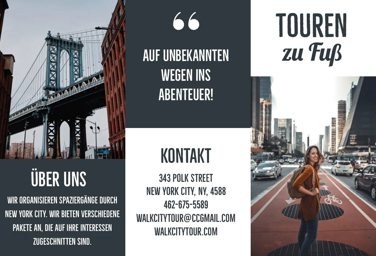 New York City walking city travel brochures 