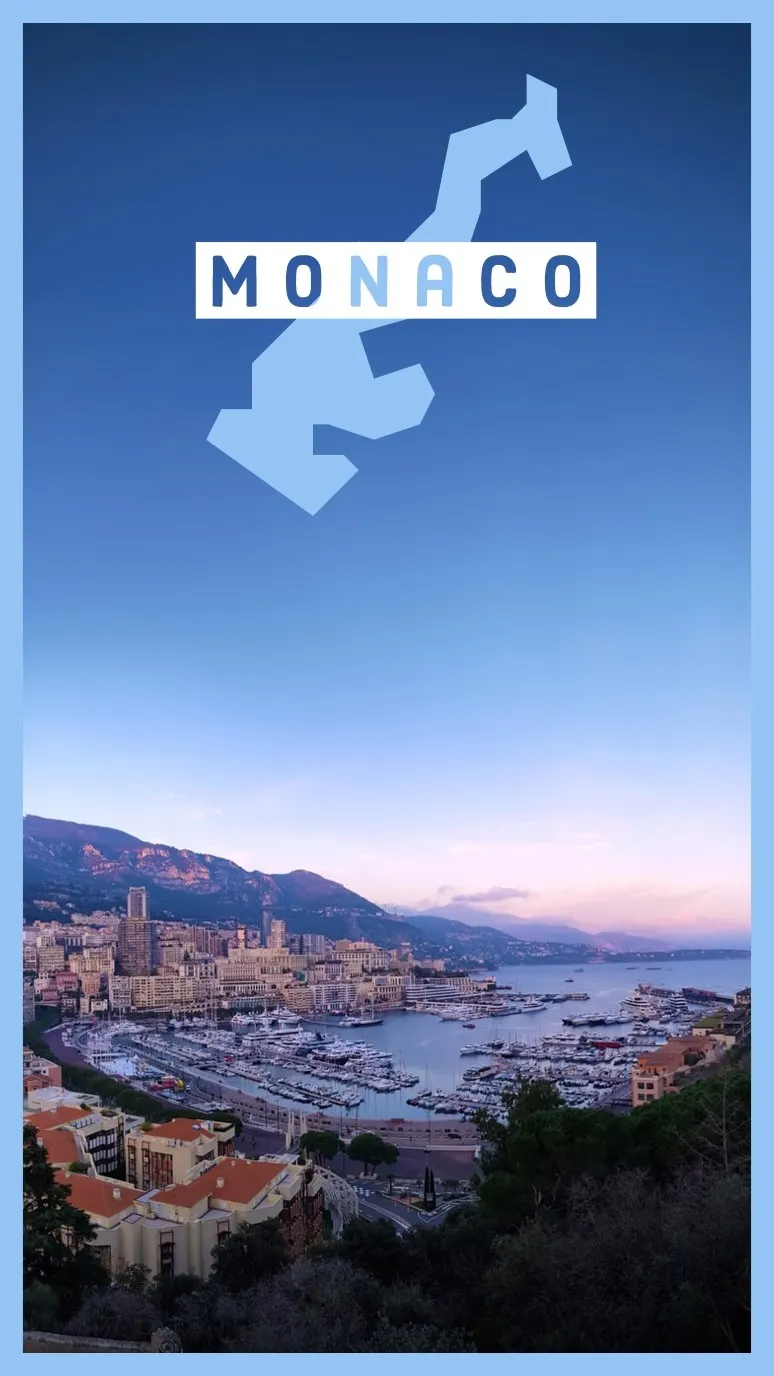 Blue and White Monaco Snapchat Geofilter 