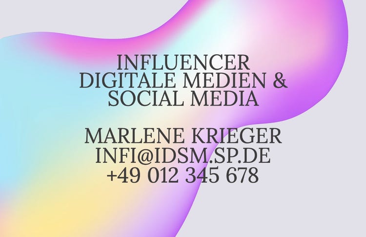 Colourful Digital Marketing Business Card