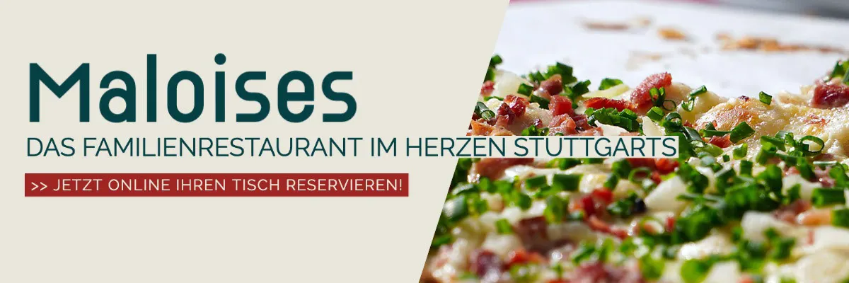 Beige and Green Tarte Flambée Restaurant Banner