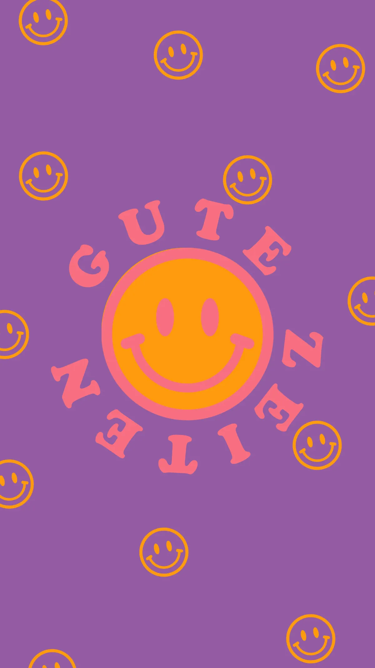 Purple and Orange Playful Smiley Instagram Story Highlight Cover