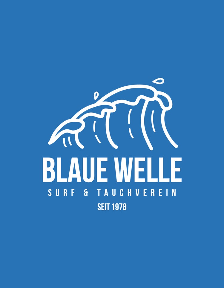 Blue and White Wave Surf Club T-Shirt