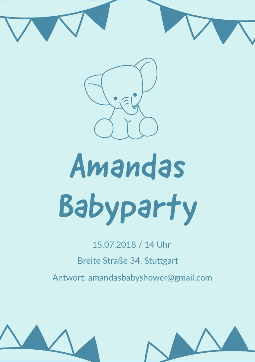 baby elephant baby shower invitations 