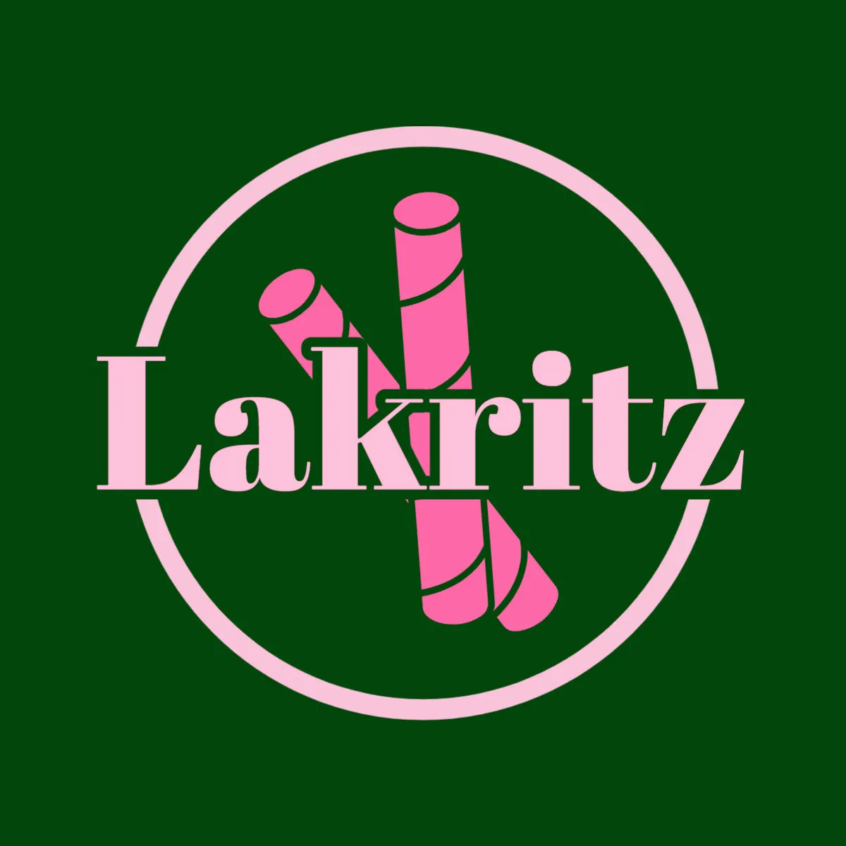 Green and Pink Minimal Licorice Logo