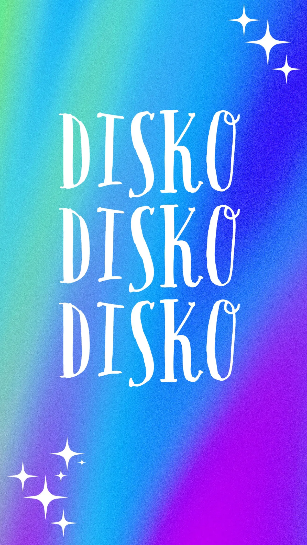 Blue Gradient Disco Mobile Wallpaper