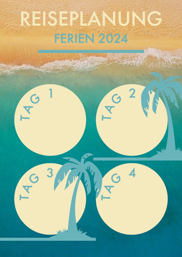 blue gradient beach photo palm icon Itinerary