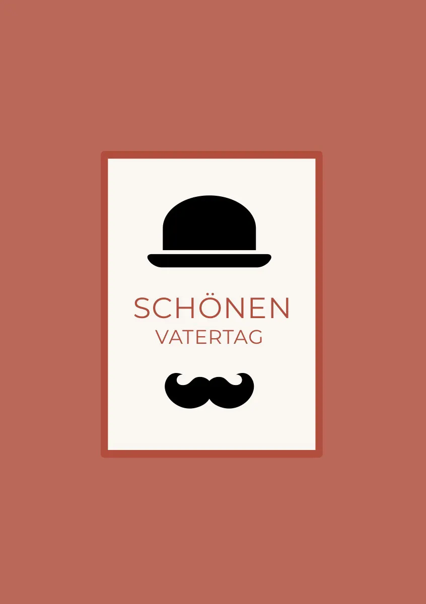 top hat and mustache Father’s Day cards 